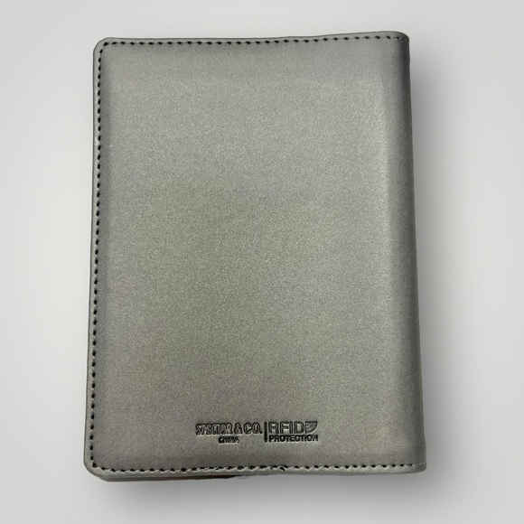 Delta Air Lines Official Passport Travel Holder Toscano Grey Vegan Leather New - Picture 4 of 14